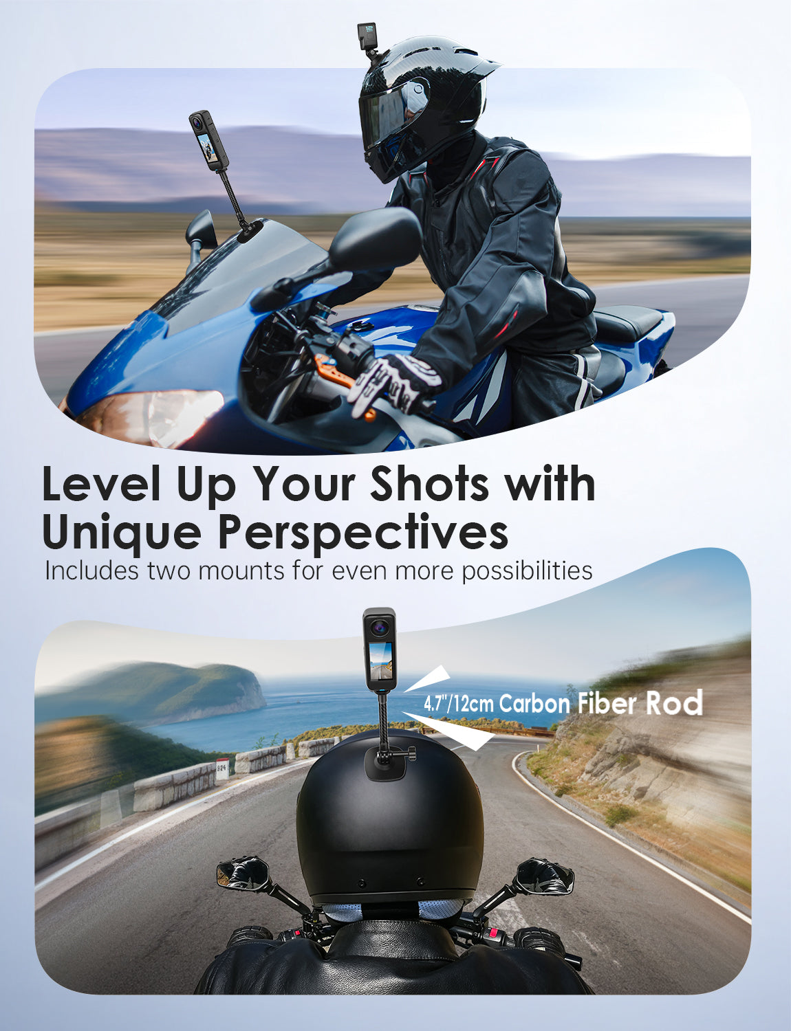 Includes two Maectech adhesive mounts for expanded mounting options and creative setups.