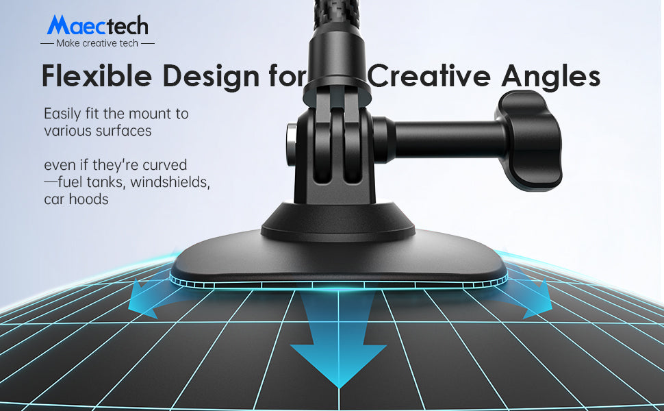 Maectech flexible mounting kit designed to support creative camera angles and dynamic filming positions