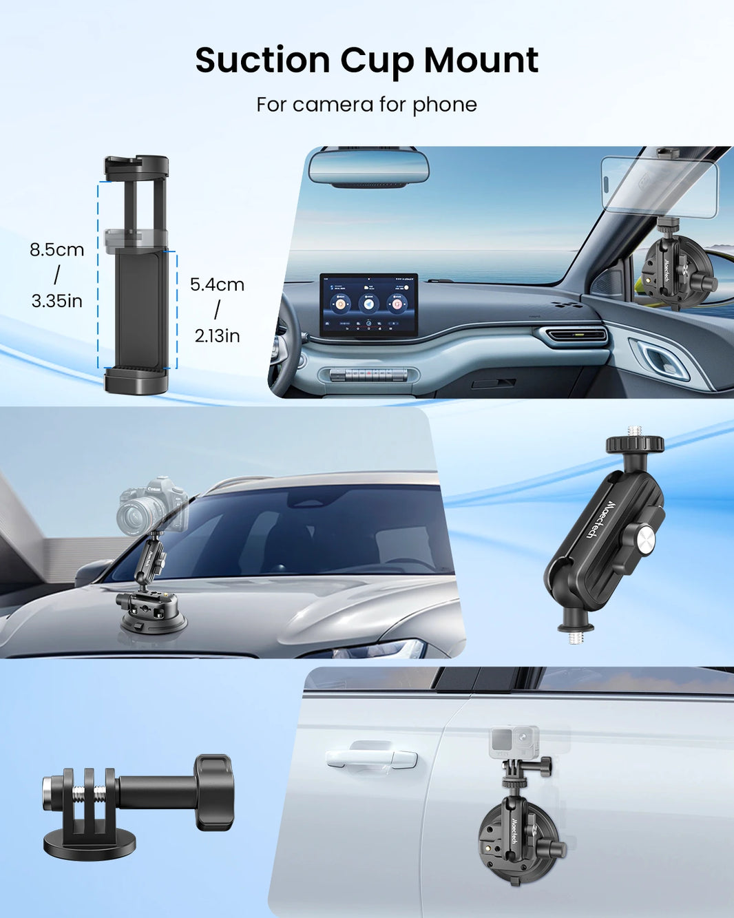 4" Suction Cup Mount with Magic Arm