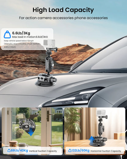 4" Suction Cup Mount with Magic Arm