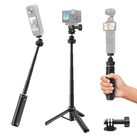 Quick Release Selfie Stick Tripod with 1/4" Screw
