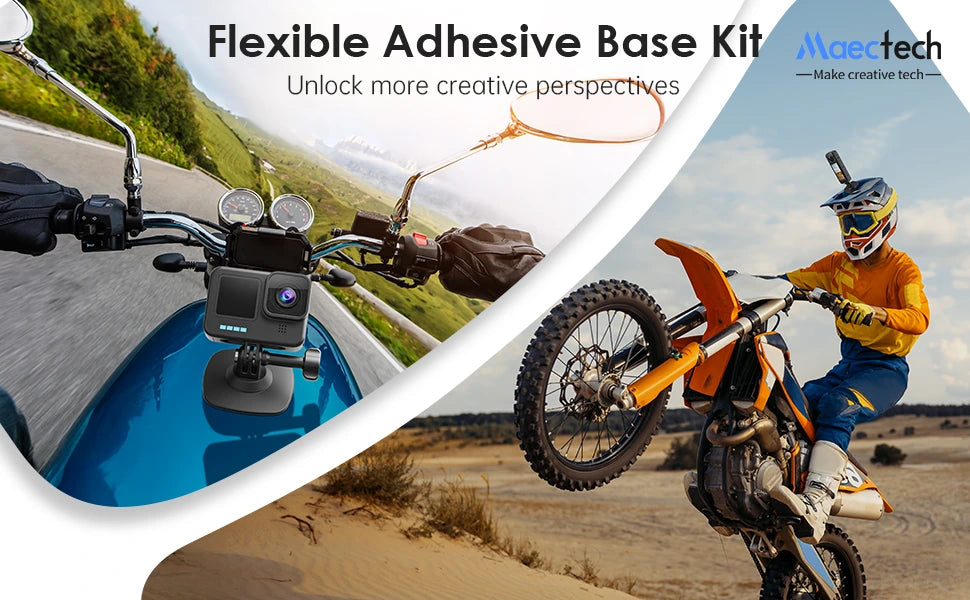 Maectech flexible mount base used for capturing unique action camera perspectives