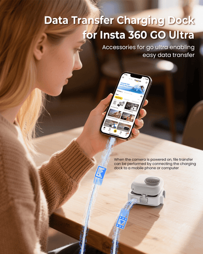 Charging Base for Insta360 GO Ultra (Plug-in Power Design)