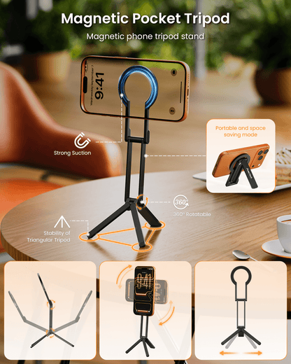 Mini Foldable Magnetic Phone Tripod