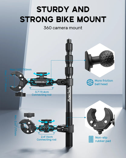 Sturdy and strong bike mount with detailed features on a gray background