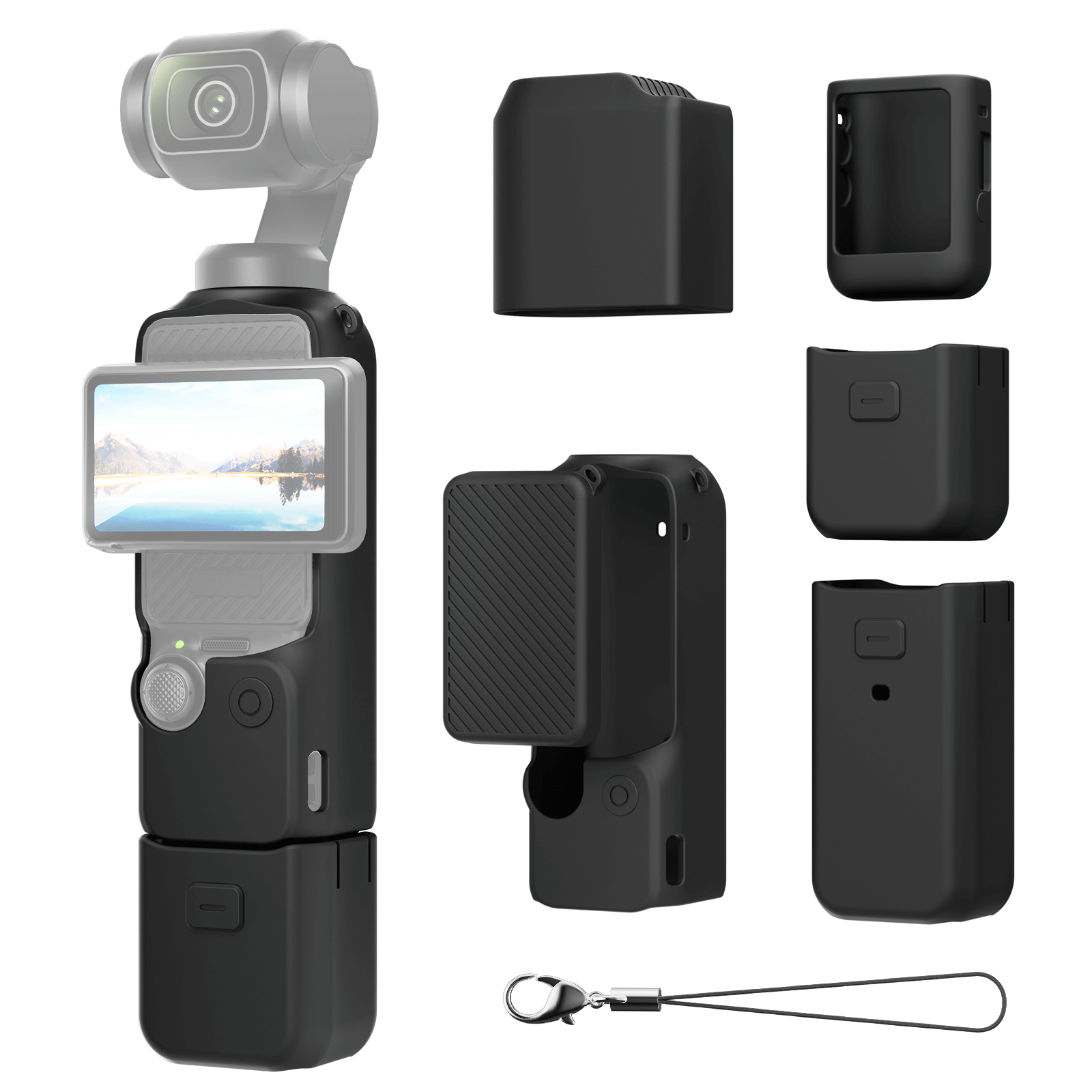Custodia impermeabile per DJI Osmo Pocket 3, touch screen Underwater Dive Case impermeabile fino a 50 m/164 m, con staffa per casco e accessori da 1/4
