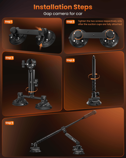 Triple Suction Cup Car Mount Kit